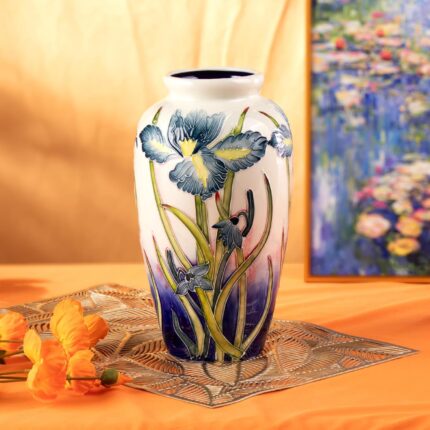 KAMMAK Colored Ceramic Vase, Beautiful Hand-Painted Decorative Vase, Modern Art Porcelain Vase for Flower Mantle Dining Table Centerpiece, Entryway Living Room Wedding...