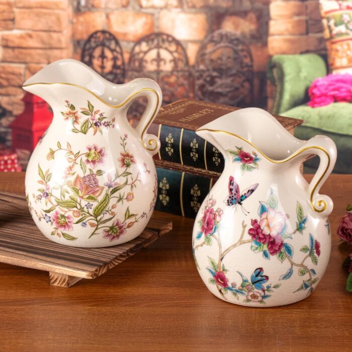 KAMMAK Colored Ceramic Vase, Beautiful Hand-Painted Decorative Vase, Modern Art Porcelain Vase for Flower Mantle Dining Table Centerpiece, Entryway Living Room Wedding...