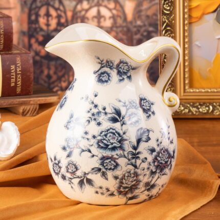 KAMMAK Colored Ceramic Vase, Beautiful Hand-Painted Decorative Vase, Modern Art Porcelain Vase for Flower Mantle Dining Table Centerpiece, Entryway Living Room Wedding...