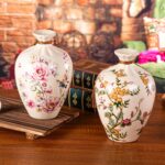 KAMMAK Colored Ceramic Vase, Beautiful Hand-Painted Decorative Vase, Modern Art Porcelain Vase for Flower Mantle Dining Table Centerpiece, Entryway Living Room Wedding...
