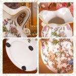 KAMMAK Colored Ceramic Vase, Beautiful Hand-Painted Decorative Vase, Modern Art Porcelain Vase for Flower Mantle Dining Table Centerpiece, Entryway Living Room Wedding...