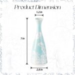 KAMMAK Colored Ceramic Vase, Beautiful Hand-Painted Decorative Vase, Modern Art Porcelain Vase for Flower Mantle Dining Table Centerpiece, Entryway Living Room Wedding...