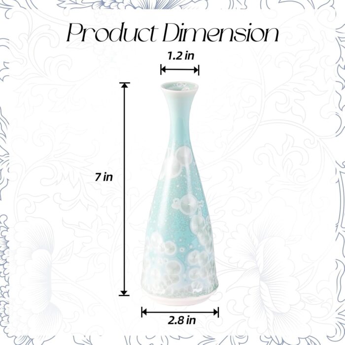 KAMMAK Colored Ceramic Vase, Beautiful Hand-Painted Decorative Vase, Modern Art Porcelain Vase for Flower Mantle Dining Table Centerpiece, Entryway Living Room Wedding...