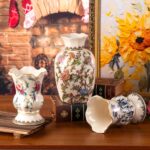 KAMMAK Colored Ceramic Vase, Beautiful Hand-Painted Decorative Vase, Modern Art Porcelain Vase for Flower Mantle Dining Table Centerpiece, Entryway Living Room Wedding...