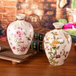 KAMMAK Colored Ceramic Vase, Beautiful Hand-Painted Decorative Vase, Modern Art Porcelain Vase for Flower Mantle Dining Table Centerpiece, Entryway Living Room Wedding...