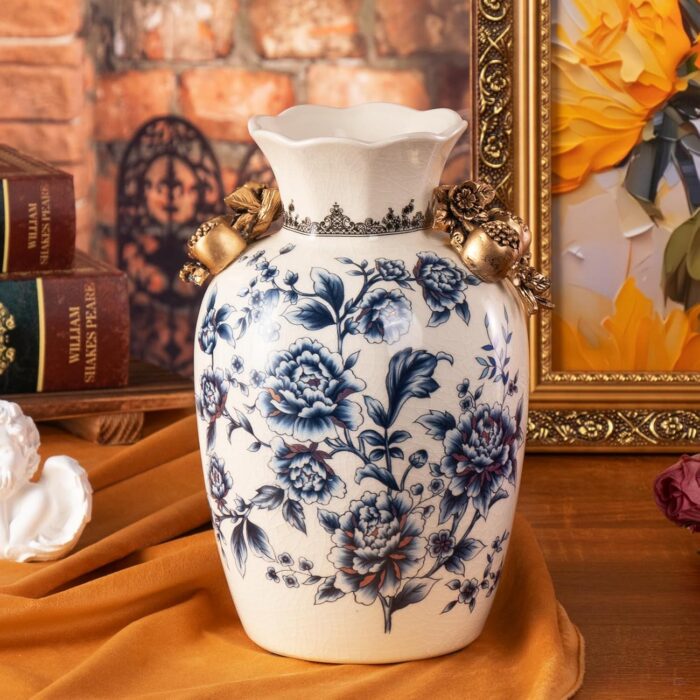 KAMMAK Colored Ceramic Vase, Beautiful Hand-Painted Decorative Vase, Modern Art Porcelain Vase for Flower Mantle Dining Table Centerpiece, Entryway Living Room Wedding...