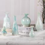 KAMMAK Colored Ceramic Vase, Beautiful Hand-Painted Decorative Vase, Modern Art Porcelain Vase for Flower Mantle Dining Table Centerpiece, Entryway Living Room Wedding...