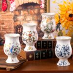 KAMMAK Colored Ceramic Vase, Beautiful Hand-Painted Decorative Vase, Modern Art Porcelain Vase for Flower Mantle Dining Table Centerpiece, Entryway Living Room Wedding...