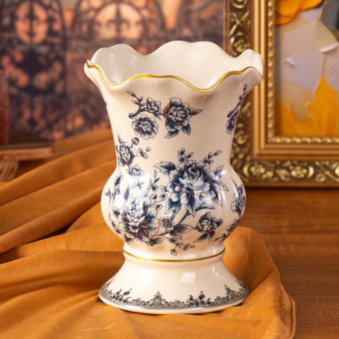 KAMMAK Colored Ceramic Vase, Beautiful Hand-Painted Decorative Vase, Modern Art Porcelain Vase for Flower Mantle Dining Table Centerpiece, Entryway Living Room Wedding...