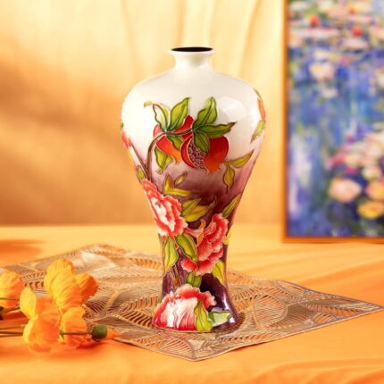 KAMMAK Colored Ceramic Vase, Beautiful Hand-Painted Decorative Vase, Modern Art Porcelain Vase for Flower Mantle Dining Table Centerpiece, Entryway Living Room Wedding...
