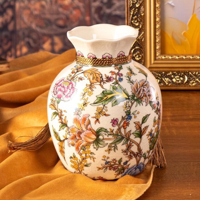 KAMMAK Colored Ceramic Vase, Beautiful Hand-Painted Decorative Vase, Modern Art Porcelain Vase for Flower Mantle Dining Table Centerpiece, Entryway Living Room Wedding...