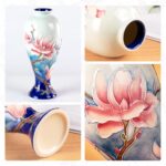 KAMMAK Colored Ceramic Vase, Beautiful Hand-Painted Decorative Vase, Modern Art Porcelain Vase for Flower Mantle Dining Table Centerpiece, Entryway Living Room Wedding...