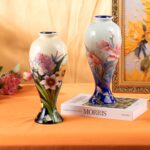 KAMMAK Colored Ceramic Vase, Beautiful Hand-Painted Decorative Vase, Modern Art Porcelain Vase for Flower Mantle Dining Table Centerpiece, Entryway Living Room Wedding...