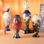 KAMMAK Colored Ceramic Vase, Beautiful Hand-Painted Decorative Vase, Modern Art Porcelain Vase for Flower Mantle Dining Table Centerpiece, Entryway Living Room Wedding...