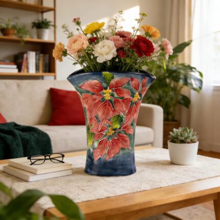 KAMMAK Colored Ceramic Vase, Beautiful Hand-Painted Decorative Vase, Modern Art Porcelain Vase for Flower Mantle Dining Table Centerpiece, Entryway Living Room Wedding...