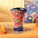 KAMMAK Colored Ceramic Vase, Beautiful Hand Painted Decorative Vase, Modern Art Porcelain Vase for Flower Mantle Dining Table Centerpiece, Entryway Living Room Wedding... KAMMAK 8HPYZF026 ceramic vase styled home decor setting image 5
