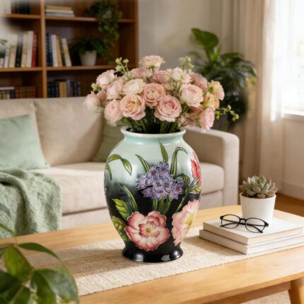 KAMMAK Colored Ceramic Vase, Beautiful Hand-Painted Decorative Vase, Modern Art Porcelain Vase for Flower Mantle Dining Table Centerpiece, Entryway Living Room Wedding...