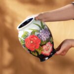 KAMMAK Colored Ceramic Vase, Beautiful Hand-Painted Decorative Vase, Modern Art Porcelain Vase for Flower Mantle Dining Table Centerpiece, Entryway Living Room Wedding...