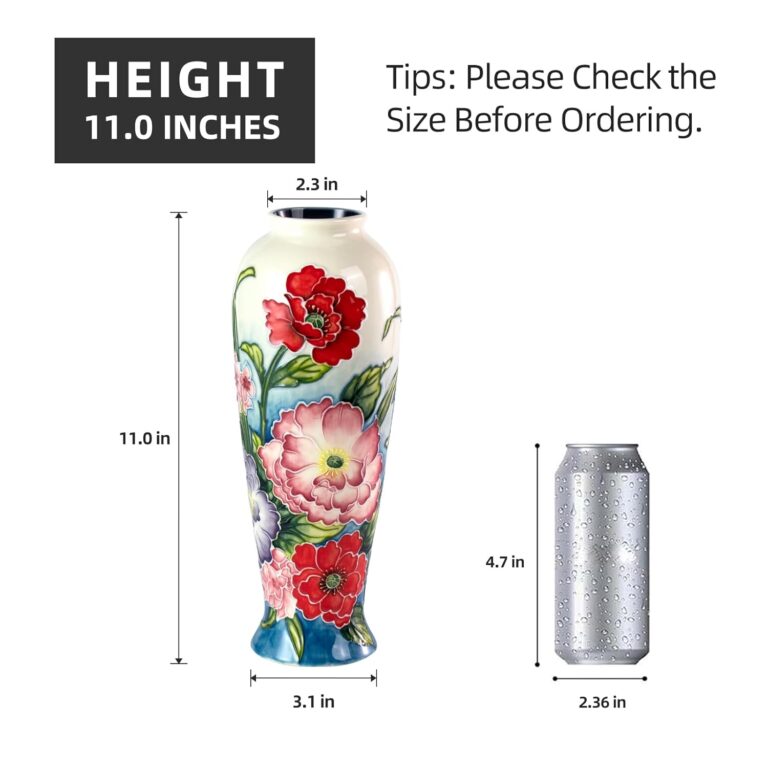 KAMMAK 8HPYZF016 ceramic vase front view in product description