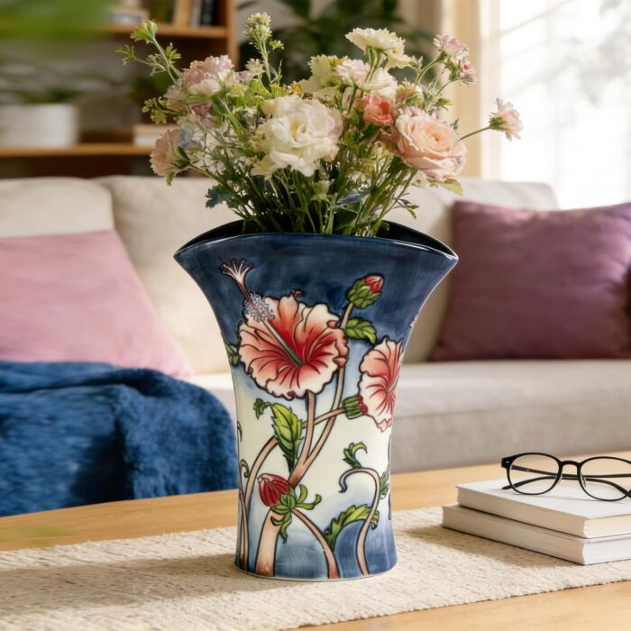 KAMMAK Colored Ceramic Vase, Beautiful Hand-Painted Decorative Vase, Modern Art Porcelain Vase for Flower Mantle Dining Table Centerpiece, Entryway Living Room Wedding...