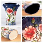 KAMMAK Colored Ceramic Vase, Beautiful Hand-Painted Decorative Vase, Modern Art Porcelain Vase for Flower Mantle Dining Table Centerpiece, Entryway Living Room Wedding...