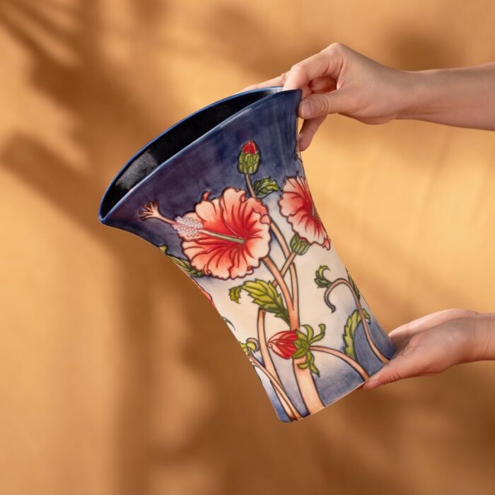 KAMMAK Colored Ceramic Vase, Beautiful Hand-Painted Decorative Vase, Modern Art Porcelain Vase for Flower Mantle Dining Table Centerpiece, Entryway Living Room Wedding...