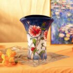 KAMMAK Colored Ceramic Vase, Beautiful Hand-Painted Decorative Vase, Modern Art Porcelain Vase for Flower Mantle Dining Table Centerpiece, Entryway Living Room Wedding...