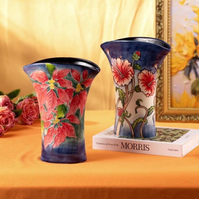 KAMMAK Colored Ceramic Vase, Beautiful Hand-Painted Decorative Vase, Modern Art Porcelain Vase for Flower Mantle Dining Table Centerpiece, Entryway Living Room Wedding...