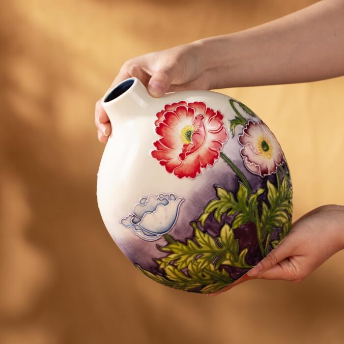 KAMMAK Colored Ceramic Vase, Beautiful Hand-Painted Decorative Vase, Modern Art Porcelain Vase for Flower Mantle Dining Table Centerpiece, Entryway Living Room Wedding...