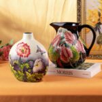 KAMMAK Colored Ceramic Vase, Beautiful Hand-Painted Decorative Vase, Modern Art Porcelain Vase for Flower Mantle Dining Table Centerpiece, Entryway Living Room Wedding...