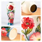 KAMMAK Colored Ceramic Vase, Beautiful Hand-Painted Decorative Vase, Modern Art Porcelain Vase for Flower Mantle Dining Table Centerpiece, Entryway Living Room Wedding...