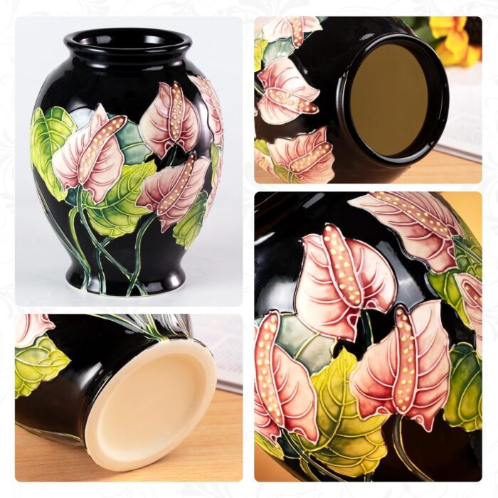 KAMMAK Colored Ceramic Vase, Beautiful Hand-Painted Decorative Vase, Modern Art Porcelain Vase for Flower Mantle Dining Table Centerpiece, Entryway Living Room Wedding...