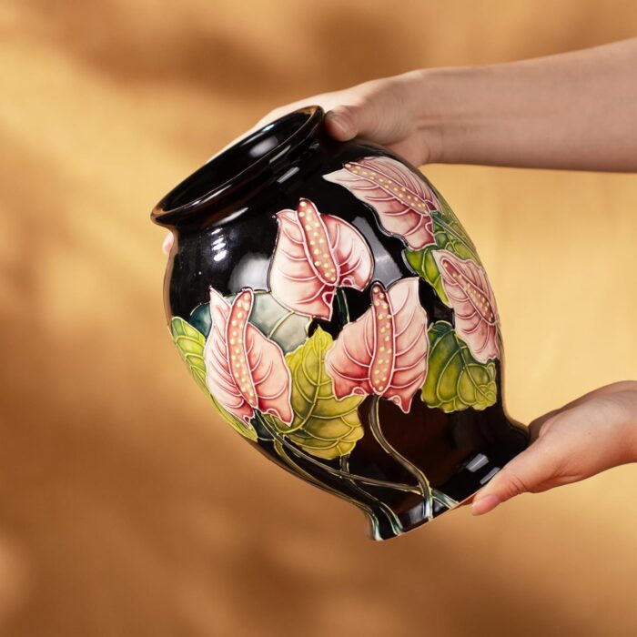 KAMMAK Colored Ceramic Vase, Beautiful Hand-Painted Decorative Vase, Modern Art Porcelain Vase for Flower Mantle Dining Table Centerpiece, Entryway Living Room Wedding...
