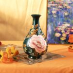 KAMMAK Colored Ceramic Vase, Beautiful Hand-Painted Decorative Vase, Modern Art Porcelain Vase for Flower Mantle Dining Table Centerpiece, Entryway Living Room Wedding...