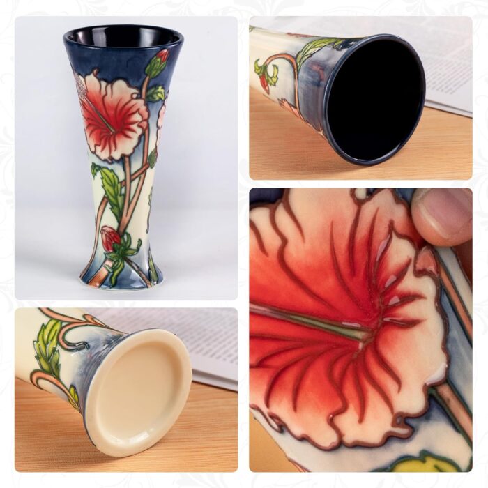 KAMMAK Colored Ceramic Vase, Beautiful Hand-Painted Decorative Vase, Modern Art Porcelain Vase for Flower Mantle Dining Table Centerpiece, Entryway Living Room Wedding...