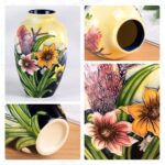 KAMMAK Colored Ceramic Vase, Beautiful Hand-Painted Decorative Vase, Modern Art Porcelain Vase for Flower Mantle Dining Table Centerpiece, Entryway Living Room Wedding...