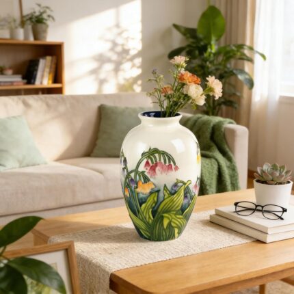 KAMMAK Colored Ceramic Vase, Beautiful Hand-Painted Decorative Vase, Modern Art Porcelain Vase for Flower Mantle Dining Table Centerpiece, Entryway Living Room Wedding...
