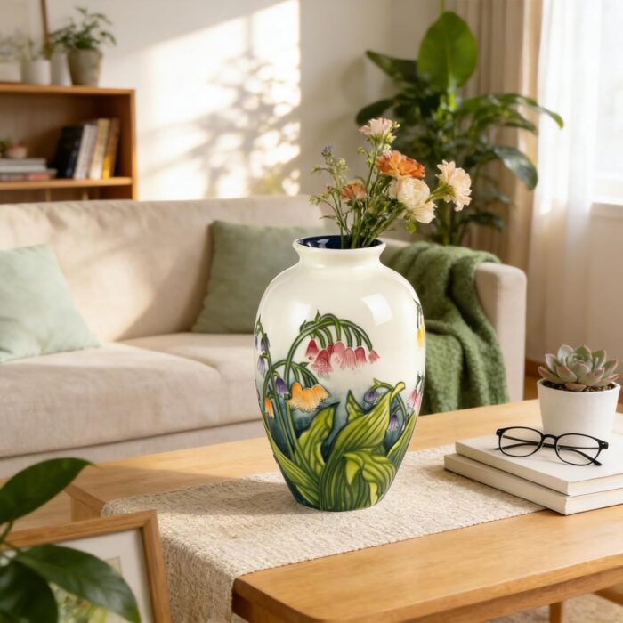 KAMMAK Colored Ceramic Vase, Beautiful Hand-Painted Decorative Vase, Modern Art Porcelain Vase for Flower Mantle Dining Table Centerpiece, Entryway Living Room Wedding...