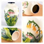 KAMMAK Colored Ceramic Vase, Beautiful Hand-Painted Decorative Vase, Modern Art Porcelain Vase for Flower Mantle Dining Table Centerpiece, Entryway Living Room Wedding...