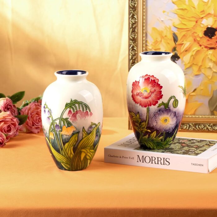 KAMMAK Colored Ceramic Vase, Beautiful Hand-Painted Decorative Vase, Modern Art Porcelain Vase for Flower Mantle Dining Table Centerpiece, Entryway Living Room Wedding...
