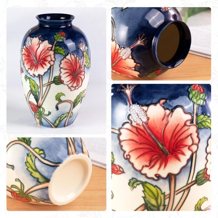 KAMMAK Colored Ceramic Vase, Beautiful Hand-Painted Decorative Vase, Modern Art Porcelain Vase for Flower Mantle Dining Table Centerpiece, Entryway Living Room Wedding...