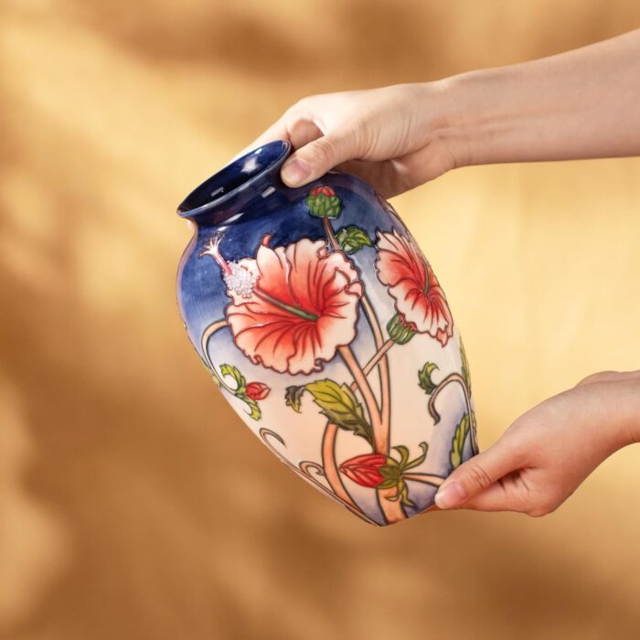 KAMMAK Colored Ceramic Vase, Beautiful Hand-Painted Decorative Vase, Modern Art Porcelain Vase for Flower Mantle Dining Table Centerpiece, Entryway Living Room Wedding...
