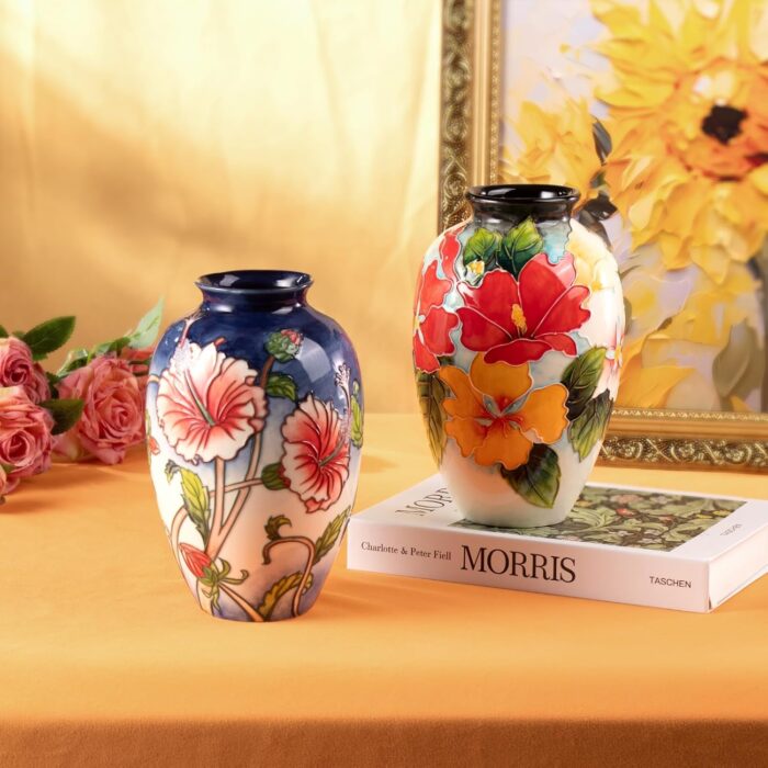 KAMMAK Colored Ceramic Vase, Beautiful Hand-Painted Decorative Vase, Modern Art Porcelain Vase for Flower Mantle Dining Table Centerpiece, Entryway Living Room Wedding...