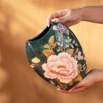 KAMMAK Colored Ceramic Vase, Beautiful Hand-Painted Decorative Vase, Modern Art Porcelain Vase for Flower Mantle Dining Table Centerpiece, Entryway Living Room Wedding...