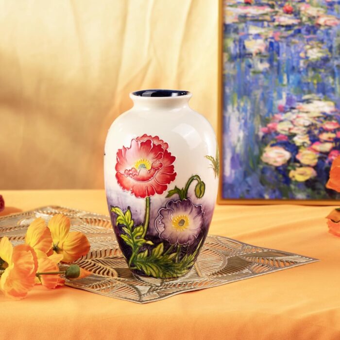 KAMMAK Colored Ceramic Vase, Beautiful Hand-Painted Decorative Vase, Modern Art Porcelain Vase for Flower Mantle Dining Table Centerpiece, Entryway Living Room Wedding...