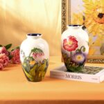 KAMMAK Colored Ceramic Vase, Beautiful Hand-Painted Decorative Vase, Modern Art Porcelain Vase for Flower Mantle Dining Table Centerpiece, Entryway Living Room Wedding...