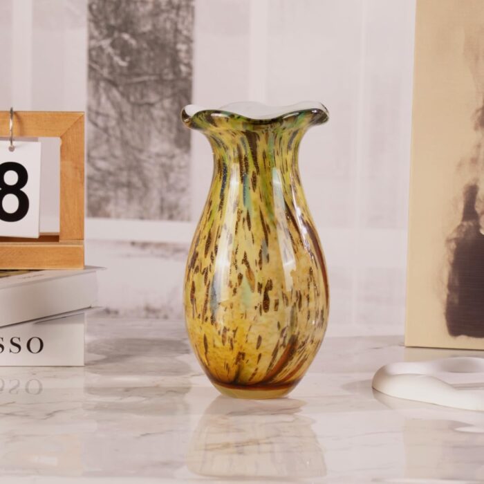 KAMMAK Colored Glass Vase Beautiful Hand Blown Decorative Vase FH022