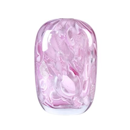 KAMMAK Colored Glass Vase, Beautiful Hand Blown Decorative Vase, Modern Art Vase for Flower Mantle Dining Table Centerpiece, Entryway Living Room Wedding Decoration, FH02140