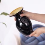 KAMMAK Colored Glass Vase, Beautiful Hand Blown Decorative Vase, Modern Art Vase for Flower Mantle Dining Table Centerpiece, Entryway Living Room Wedding Decoration, FH02007