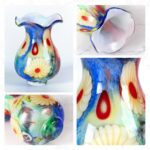 KAMMAK Colored Glass Vase, Beautiful Hand Blown Decorative Vase, Modern Art Vase for Flower Mantle Dining Table Centerpiece, Entryway Living Room Wedding Decoration, FH02081 KAMMAK 8HPFH02081 glass vase close-up material texture detail image 4